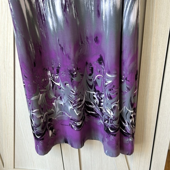Effortless Style by Citiknits Purple/Grey Tank Sundress Sz M - Picture 3 of 12
